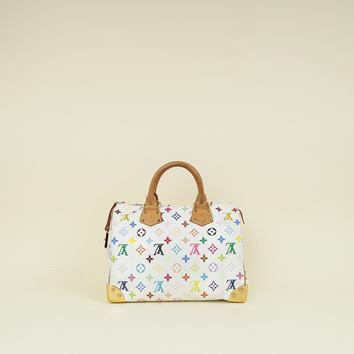 Louis Vuitton White Multicolor Monogram Speedy 30 Bag