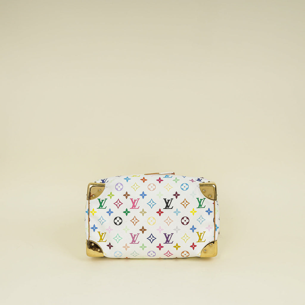 Louis Vuitton White Multicolor Monogram Speedy 30 Bag