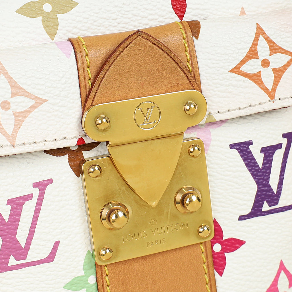 Louis Vuitton White Multicolor Monogram Speedy 30 Bag