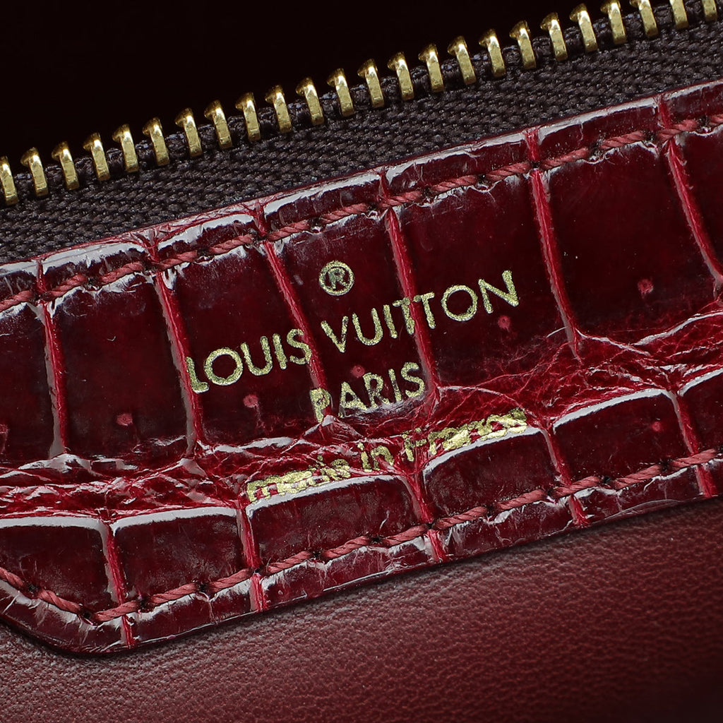 Louis Vuitton Burgundy Alligator Brea MM Bag