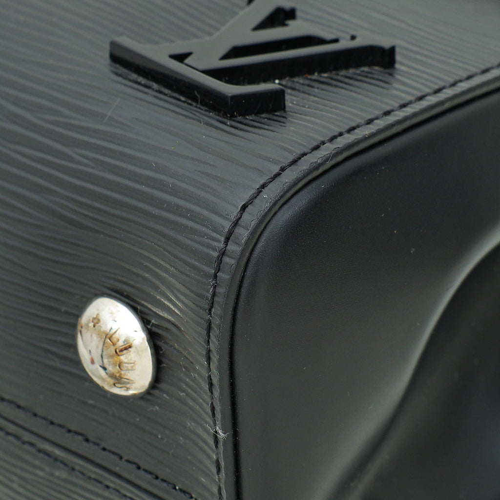 Louis Vuitton Black Cluny BB Bag w/ Initial R