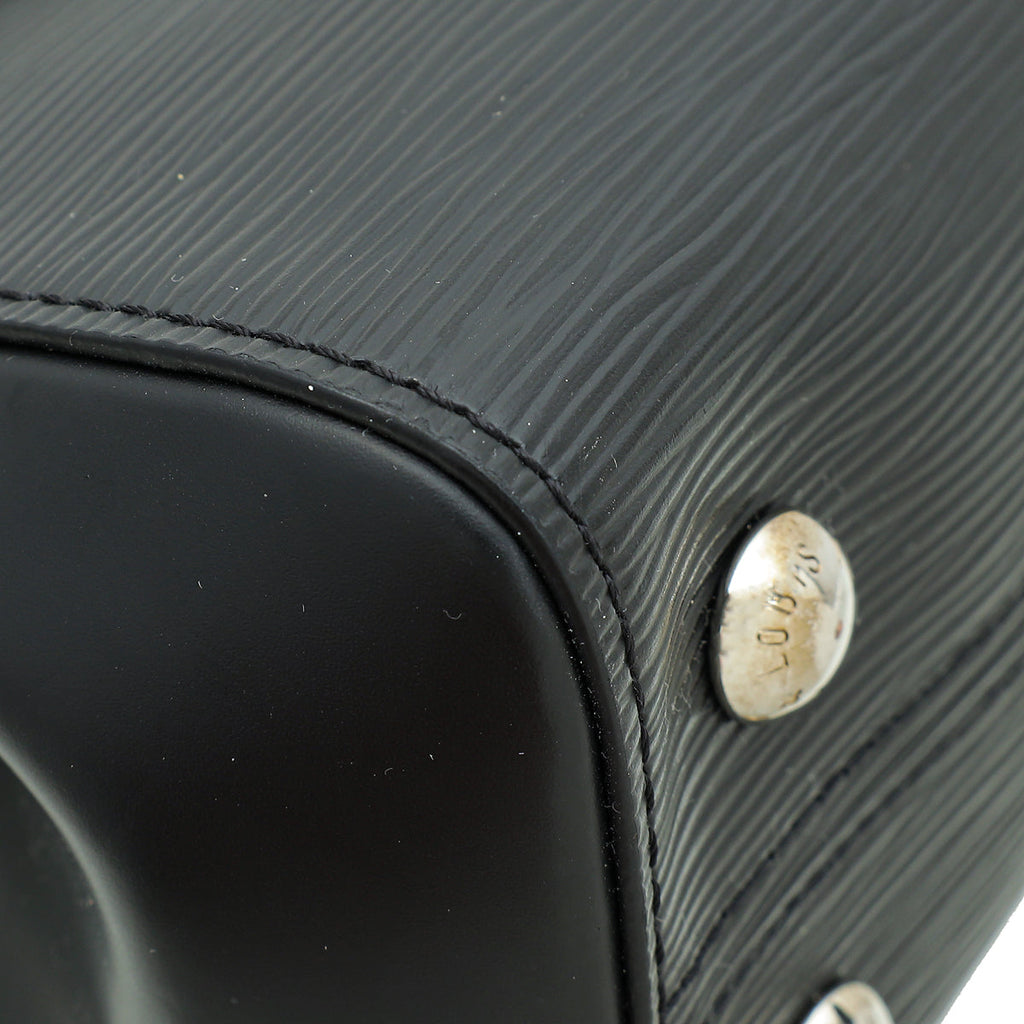 Louis Vuitton Black Cluny BB Bag w/ Initial R