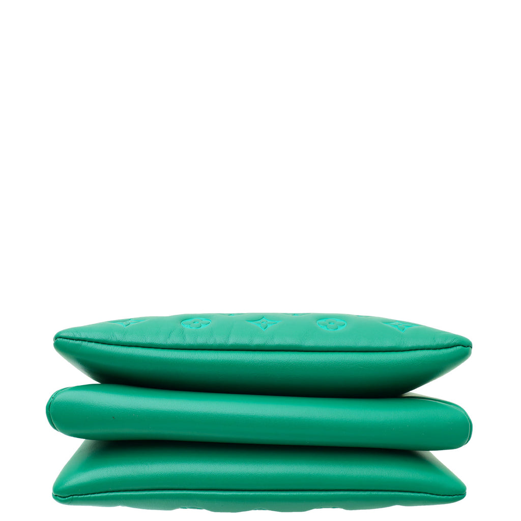 Louis Vuitton Vert Green Monogram Embossed Puffy Coussin PM Bag
