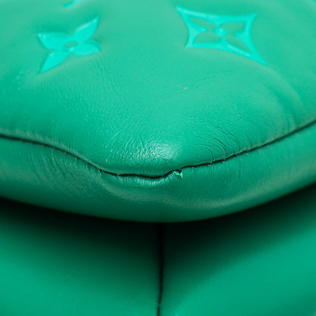Louis Vuitton Vert Green Monogram Embossed Puffy Coussin PM Bag