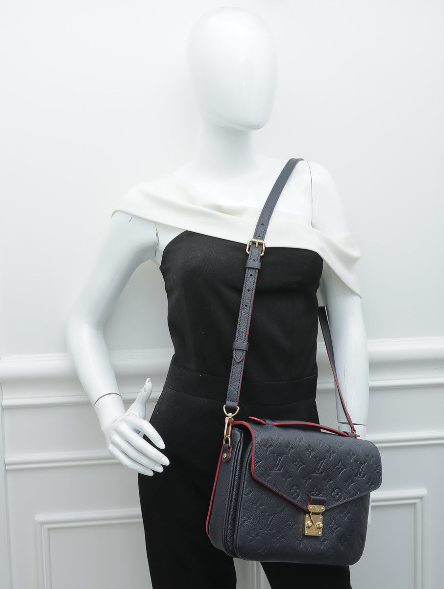 Louis Vuitton Marine Rouge Monogram Empreinte Pochette Metis Bag