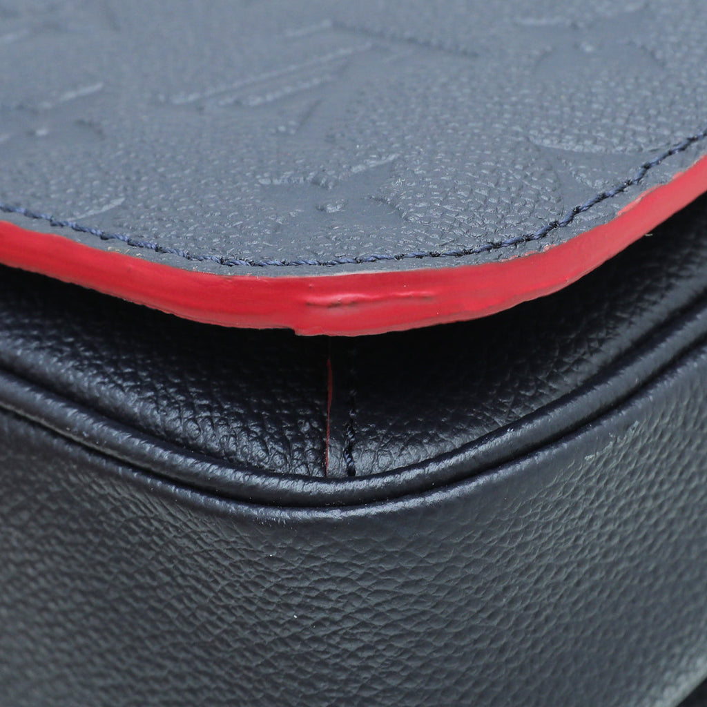 Louis Vuitton Marine Rouge Monogram Empreinte Pochette Metis Bag
