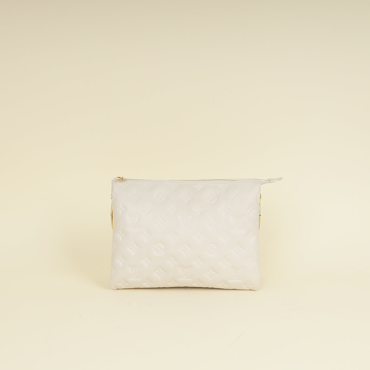 Louis Vuitton Creme Monogram Emperinte Coussin PM Bag