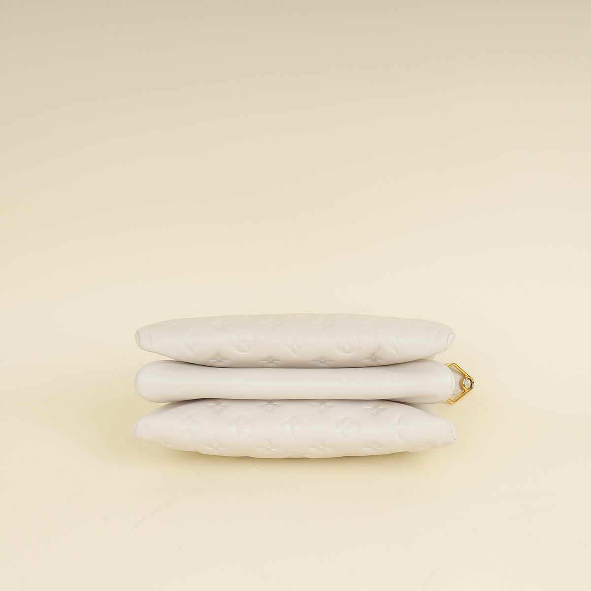 Louis Vuitton Creme Monogram Emperinte Coussin PM Bag