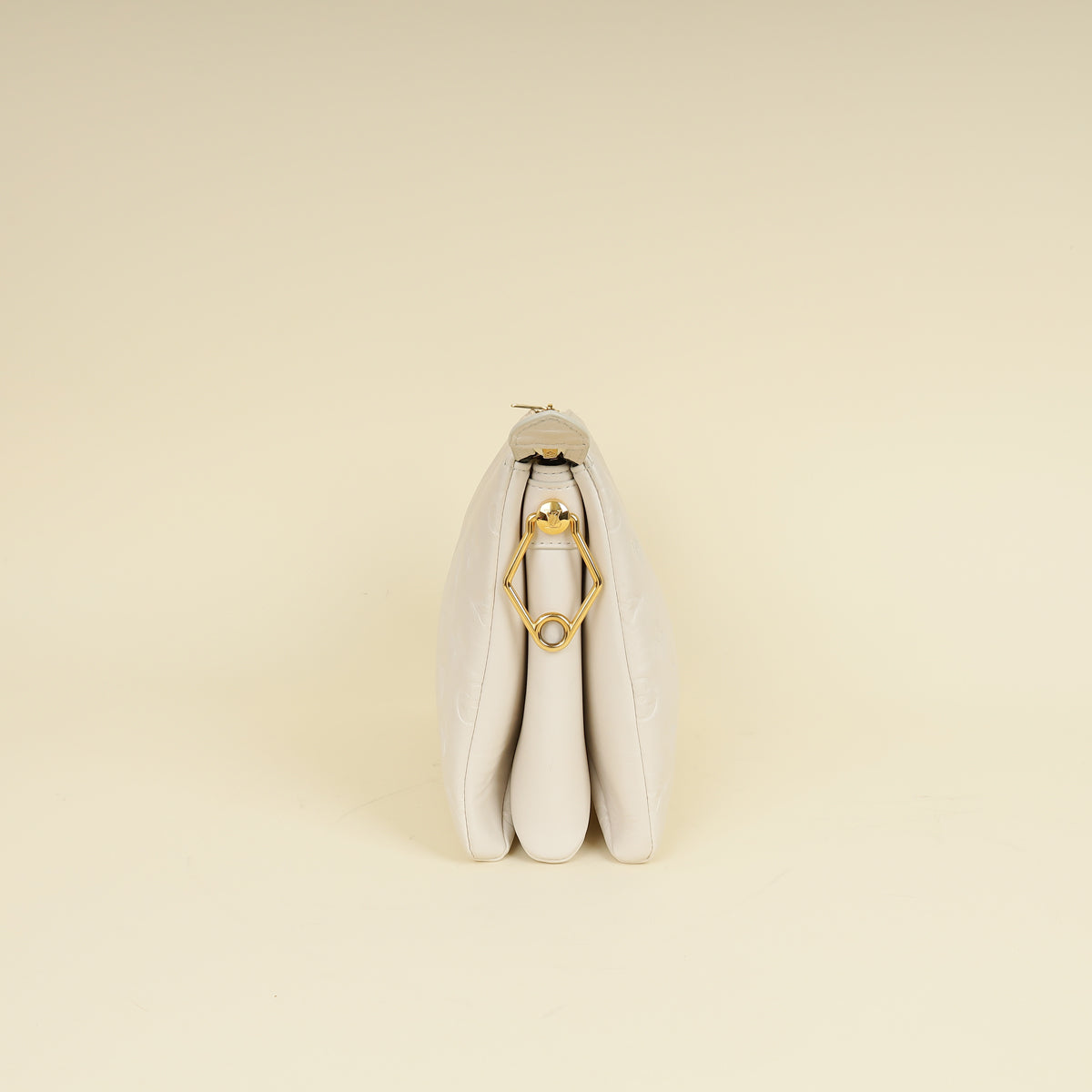 Louis Vuitton Creme Monogram Emperinte Coussin PM Bag