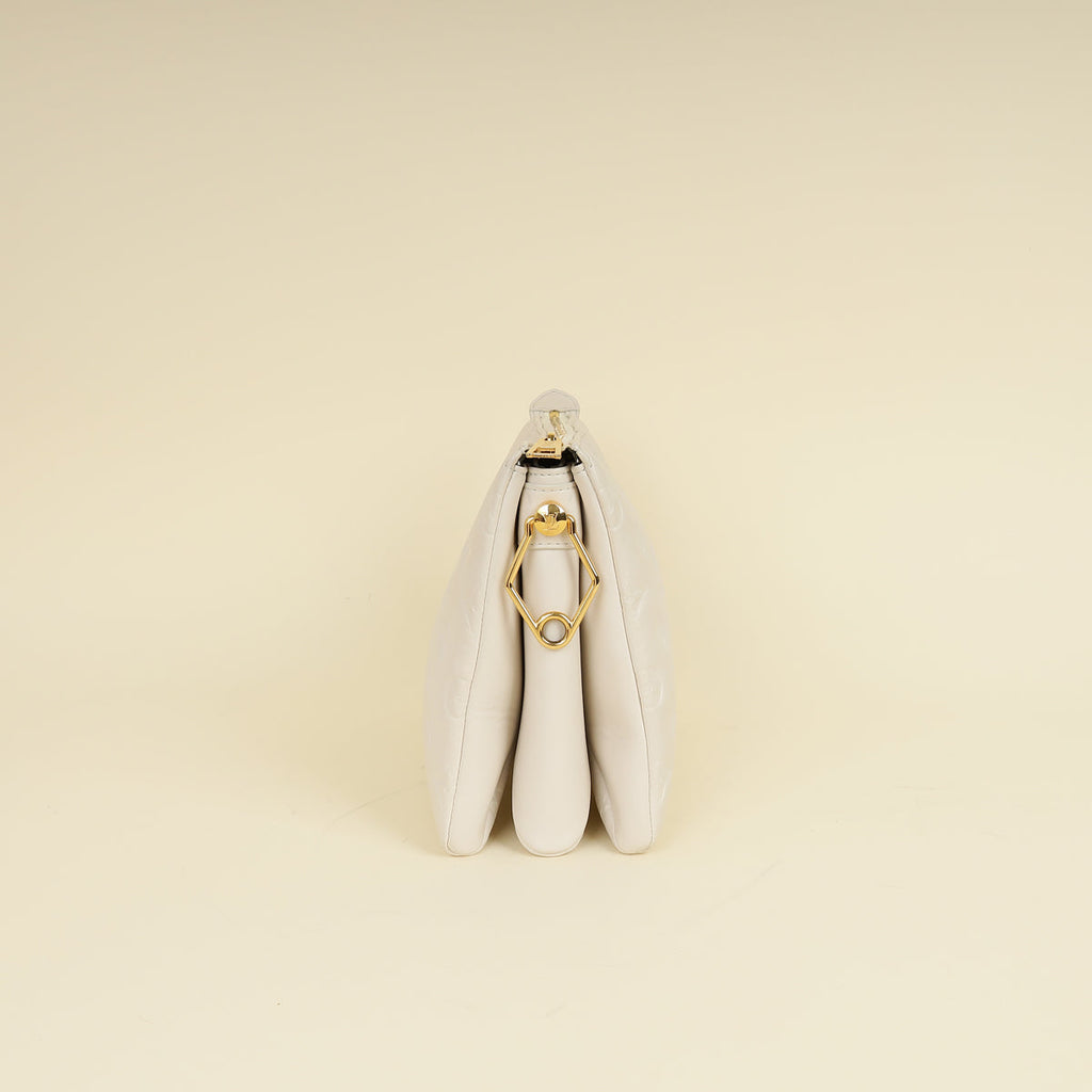 Louis Vuitton Creme Monogram Emperinte Coussin PM Bag