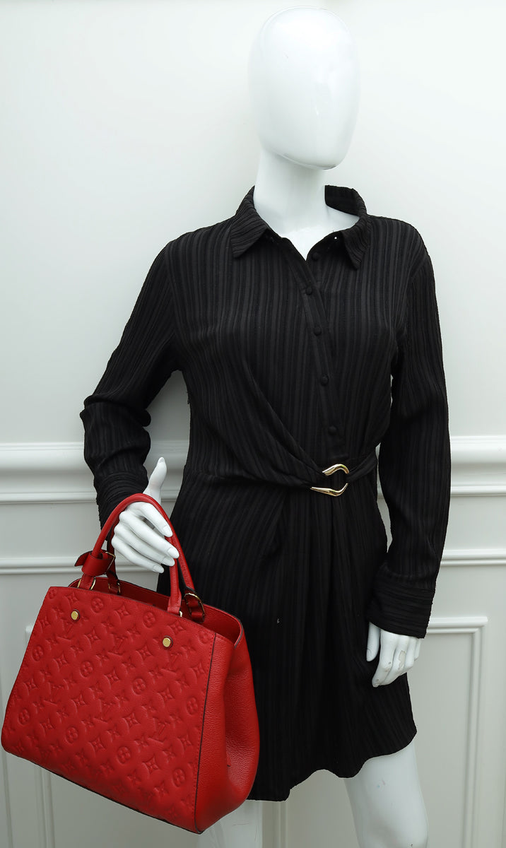 Louis Vuitton Cerise Monogram Empreinte Montaigne MM Bag