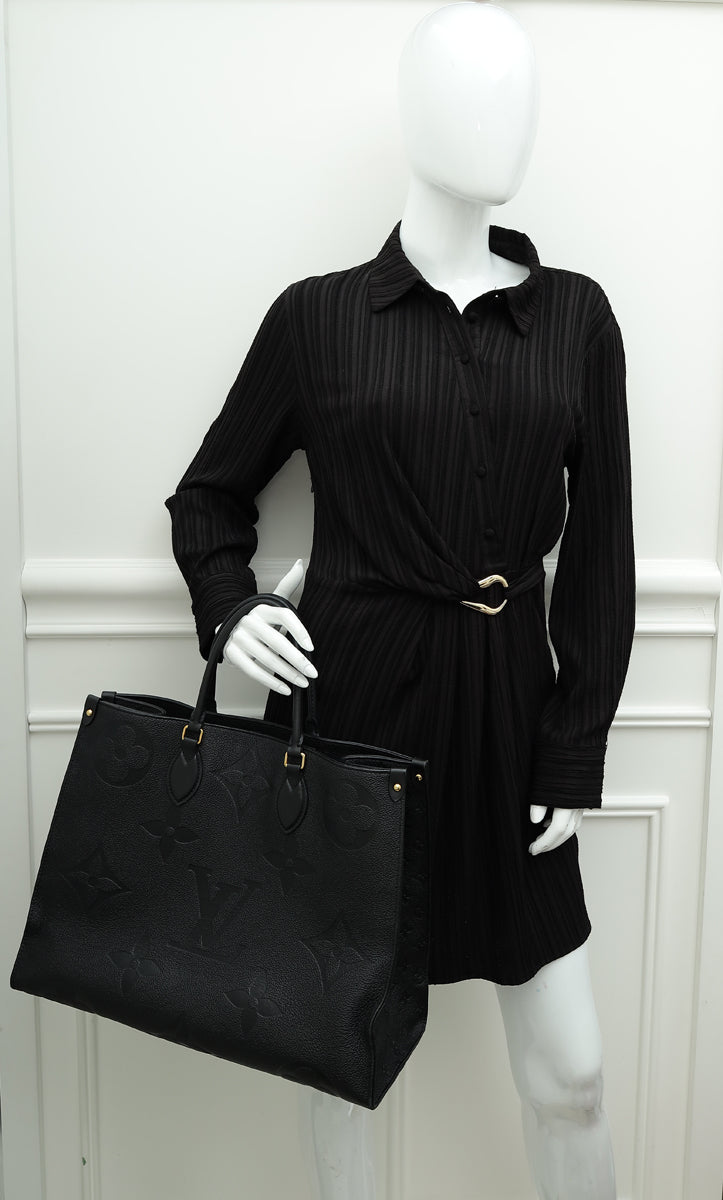 Louis Vuitton Black Monogram Empreinte Onthego GM Bag