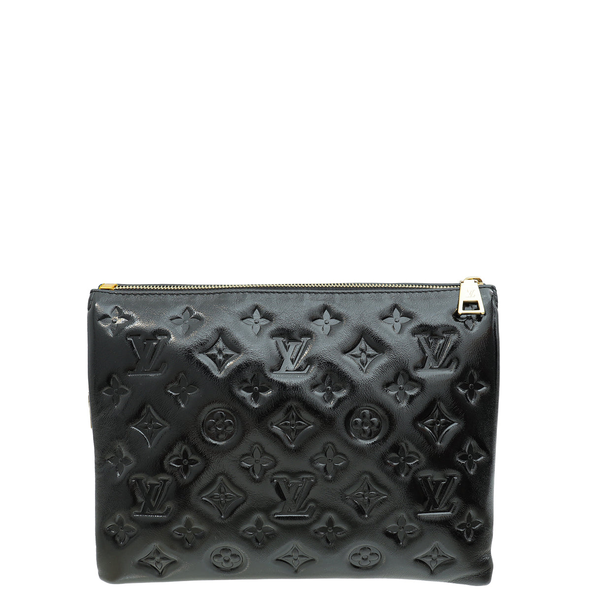 Louis Vuitton Black Monogram Embossed Glazed Coussin PM Bag