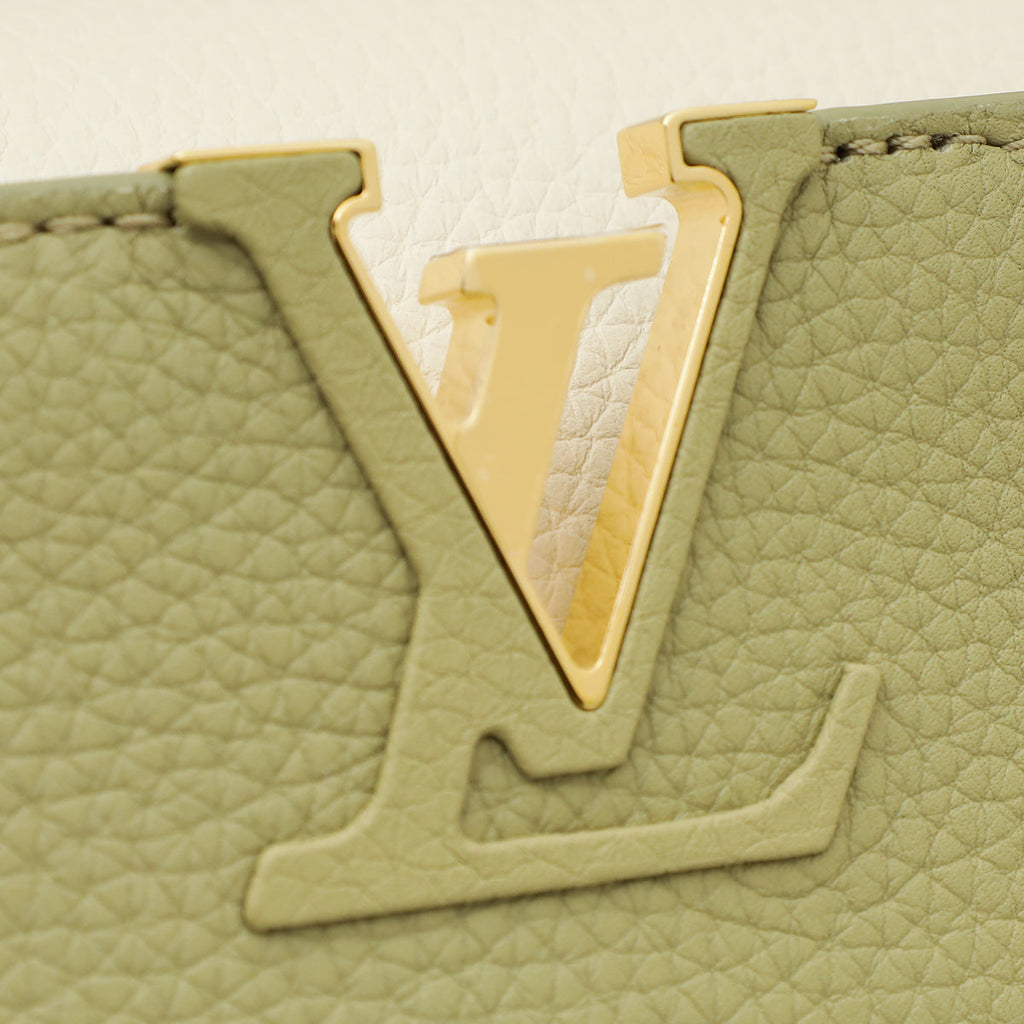 Louis Vuitton Tricolor Capucines BB Adorned Bag W/ Enamel Monogram Flowers Chain