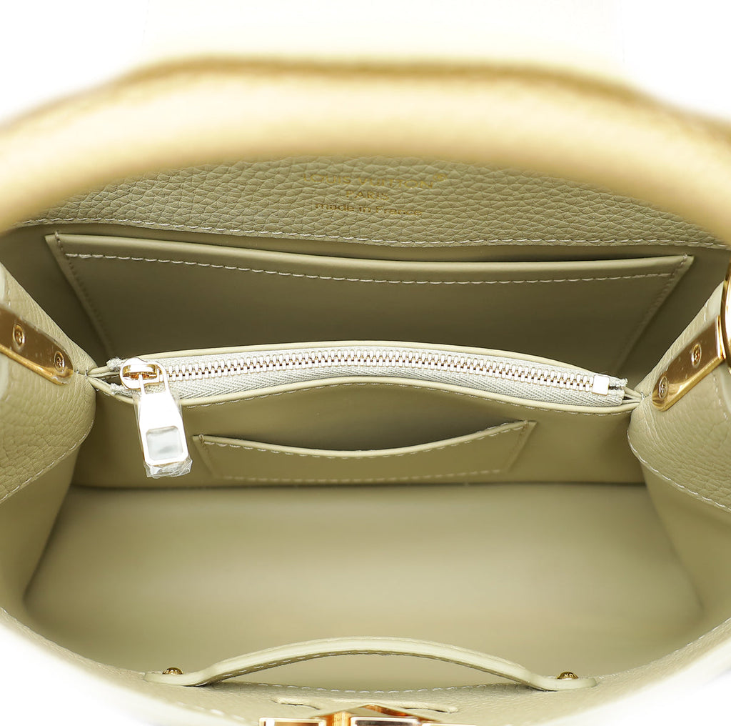 Louis Vuitton Tricolor Capucines BB Adorned Bag W/ Enamel Monogram Flowers Chain