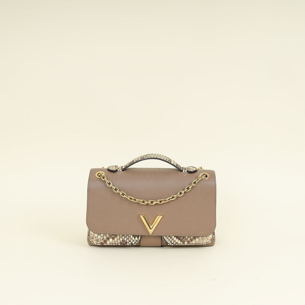 Louis Vuitton Bicolor Python and Leather Very Chain Bag