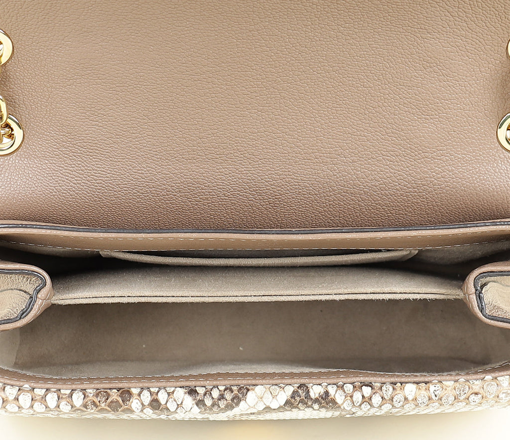 Louis Vuitton Bicolor Python and Leather Very Chain Bag
