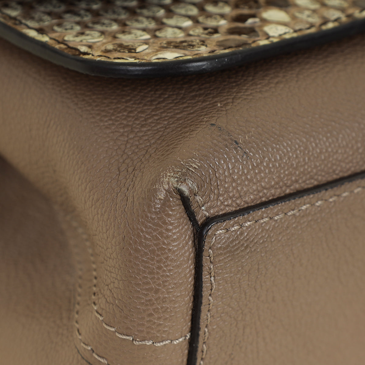 Louis Vuitton Bicolor Python and Leather Very Chain Bag