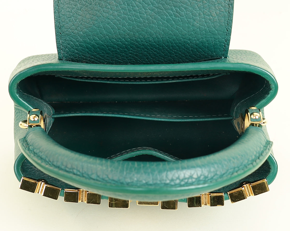 Louis Vuitton Emeraude Green Capucines Mini Bag