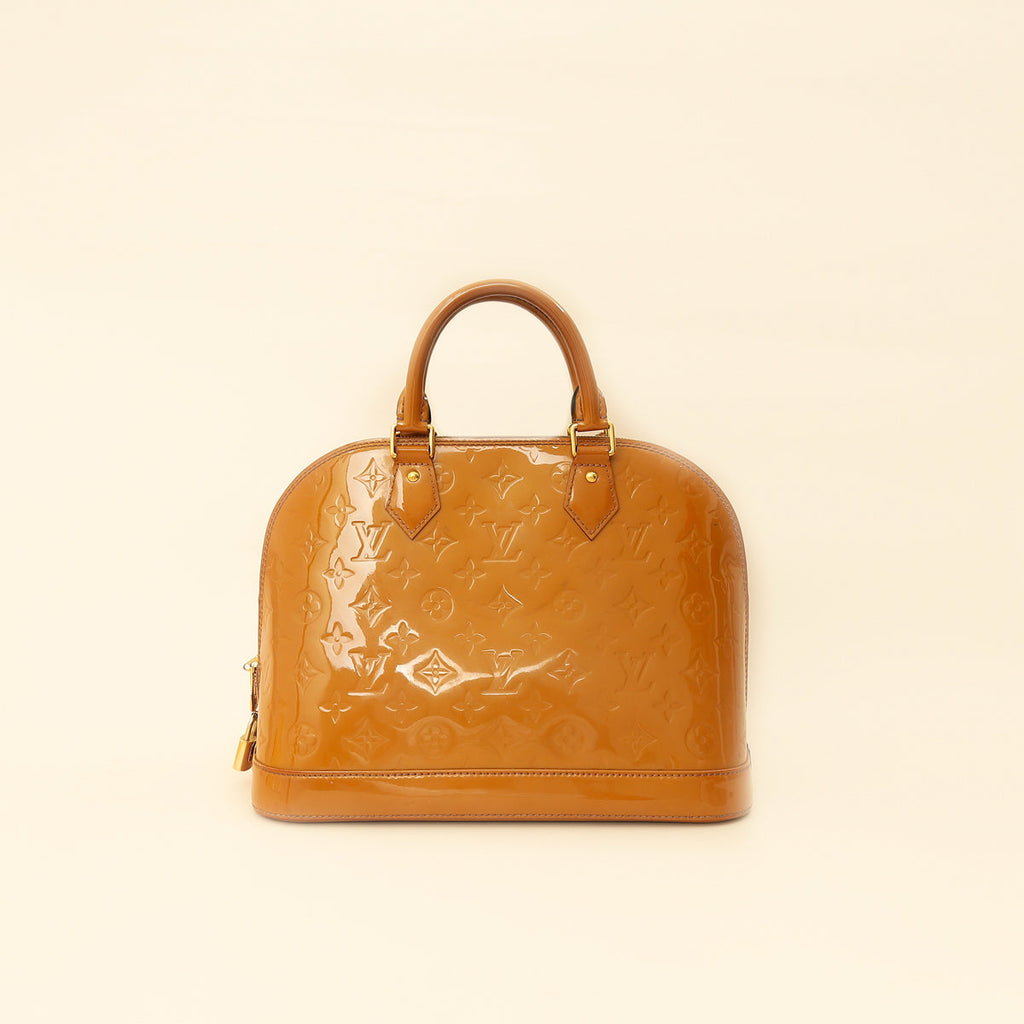 Louis Vuitton Noisette Monogram Vernis Alma PM Bag