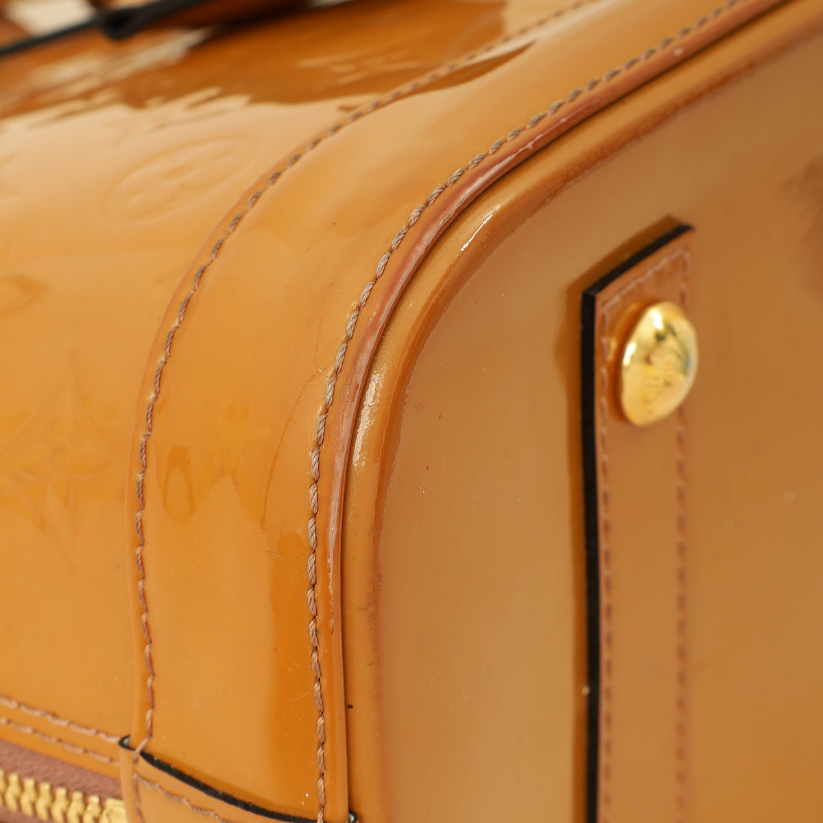 Louis Vuitton Noisette Monogram Vernis Alma PM Bag