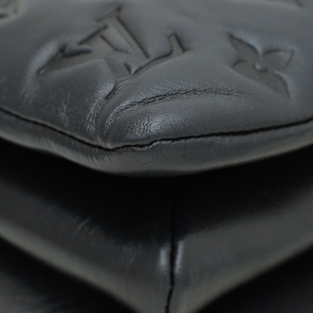 Louis Vuitton Black Monogram Embossed Coussin BB Bag