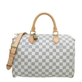 Louis Vuitton Azur Speedy 30 Bandouliere Bag W/ YN Initials