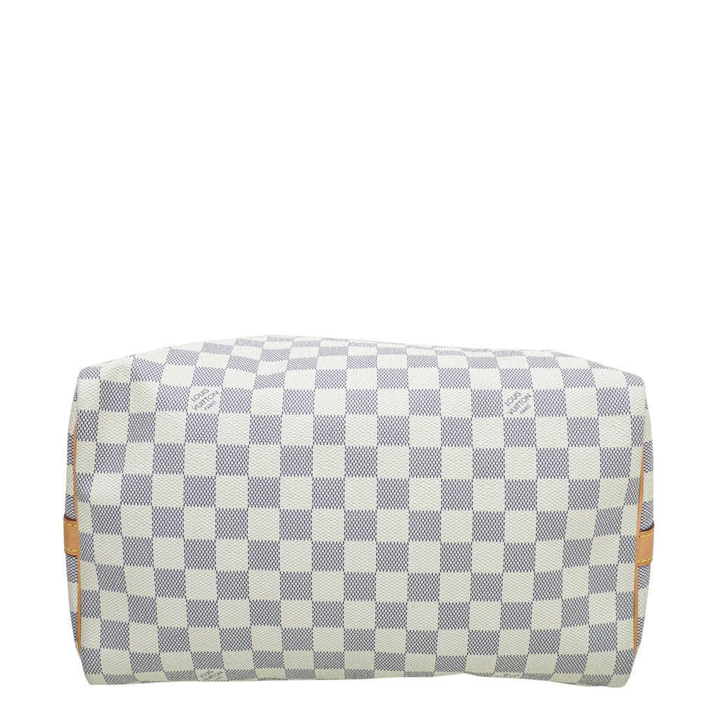 Louis Vuitton Azur Speedy 30 Bandouliere Bag W/ YN Initials