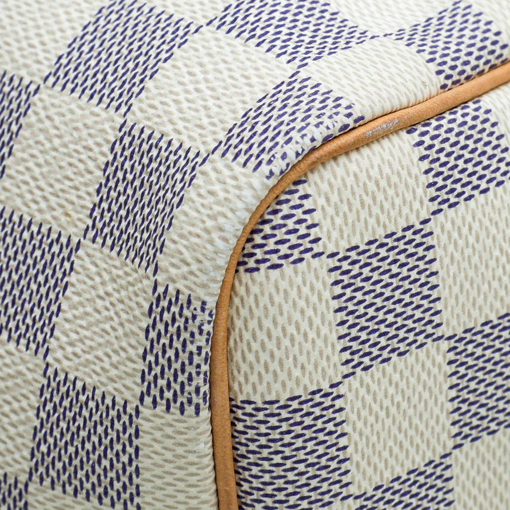Louis Vuitton Azur Speedy 30 Bandouliere Bag W/ YN Initials