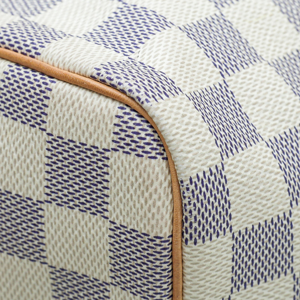 Louis Vuitton Azur Speedy 30 Bandouliere Bag W/ YN Initials