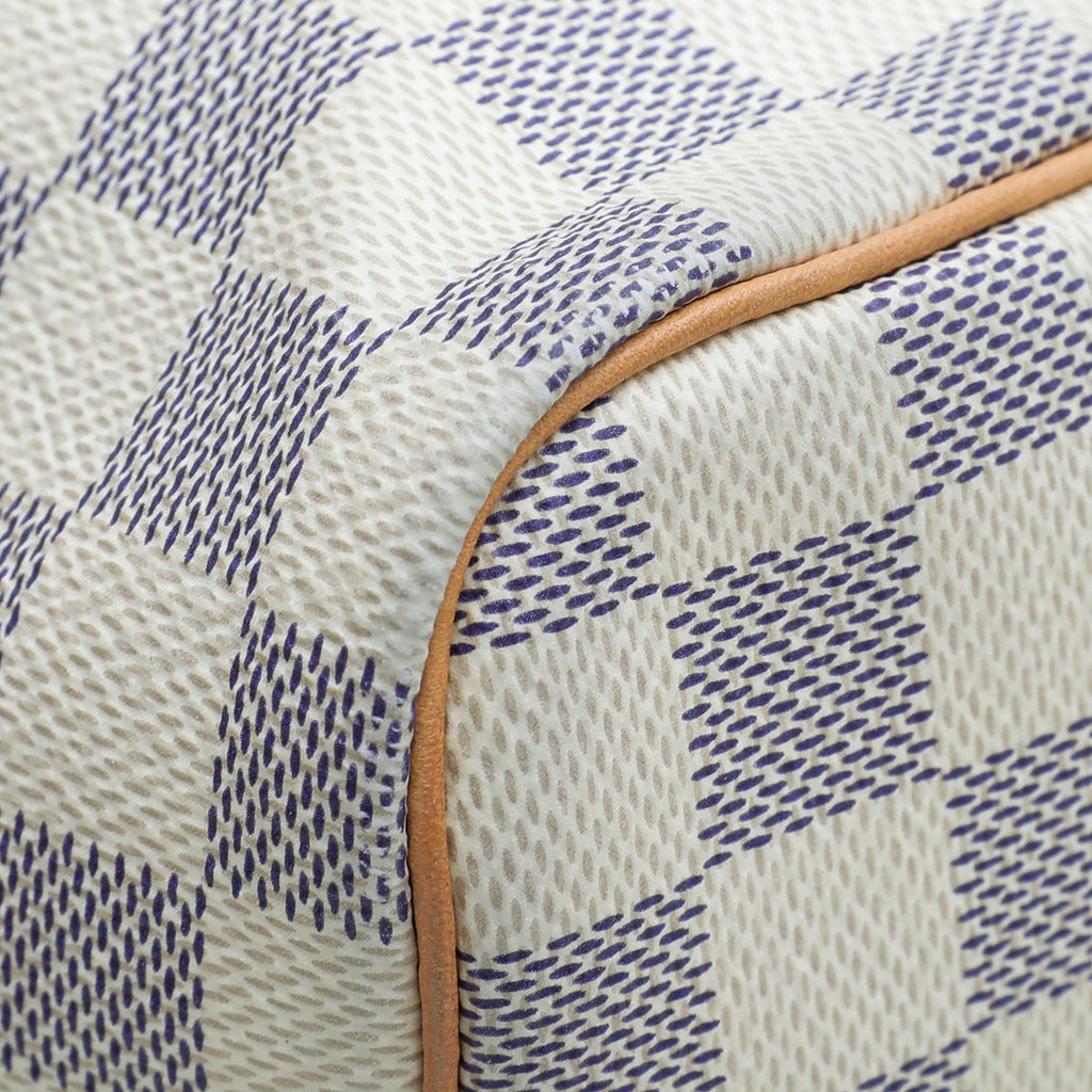 Louis Vuitton Azur Speedy 30 Bandouliere Bag W/ YN Initials