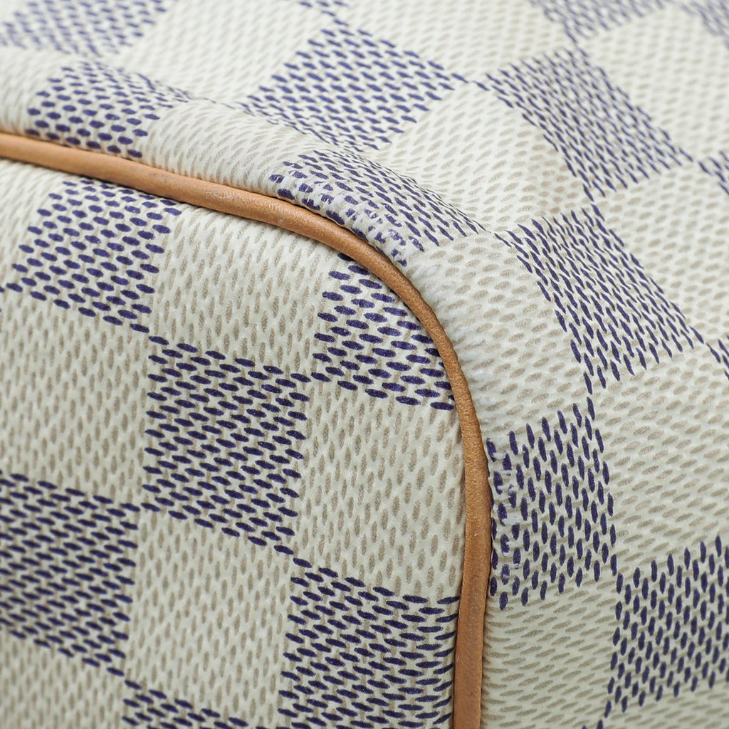 Louis Vuitton Azur Speedy 30 Bandouliere Bag W/ YN Initials