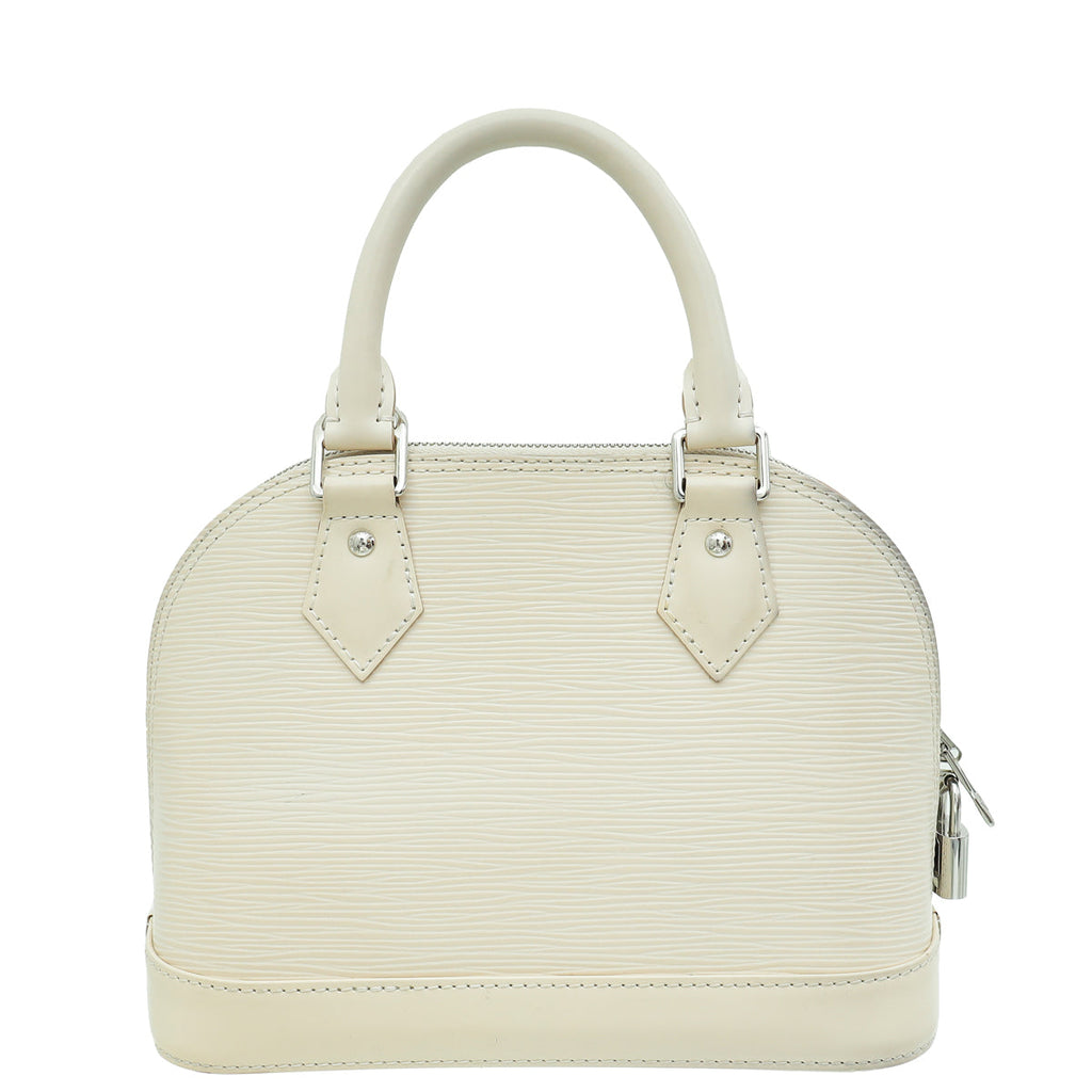 Louis Vuitton Quartz White Sporty Alma BB Bag