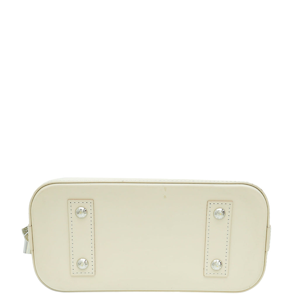 Louis Vuitton Quartz White Sporty Alma BB Bag