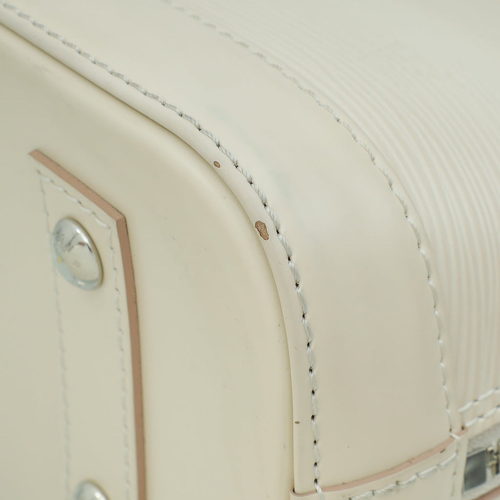 Louis Vuitton Quartz White Sporty Alma BB Bag