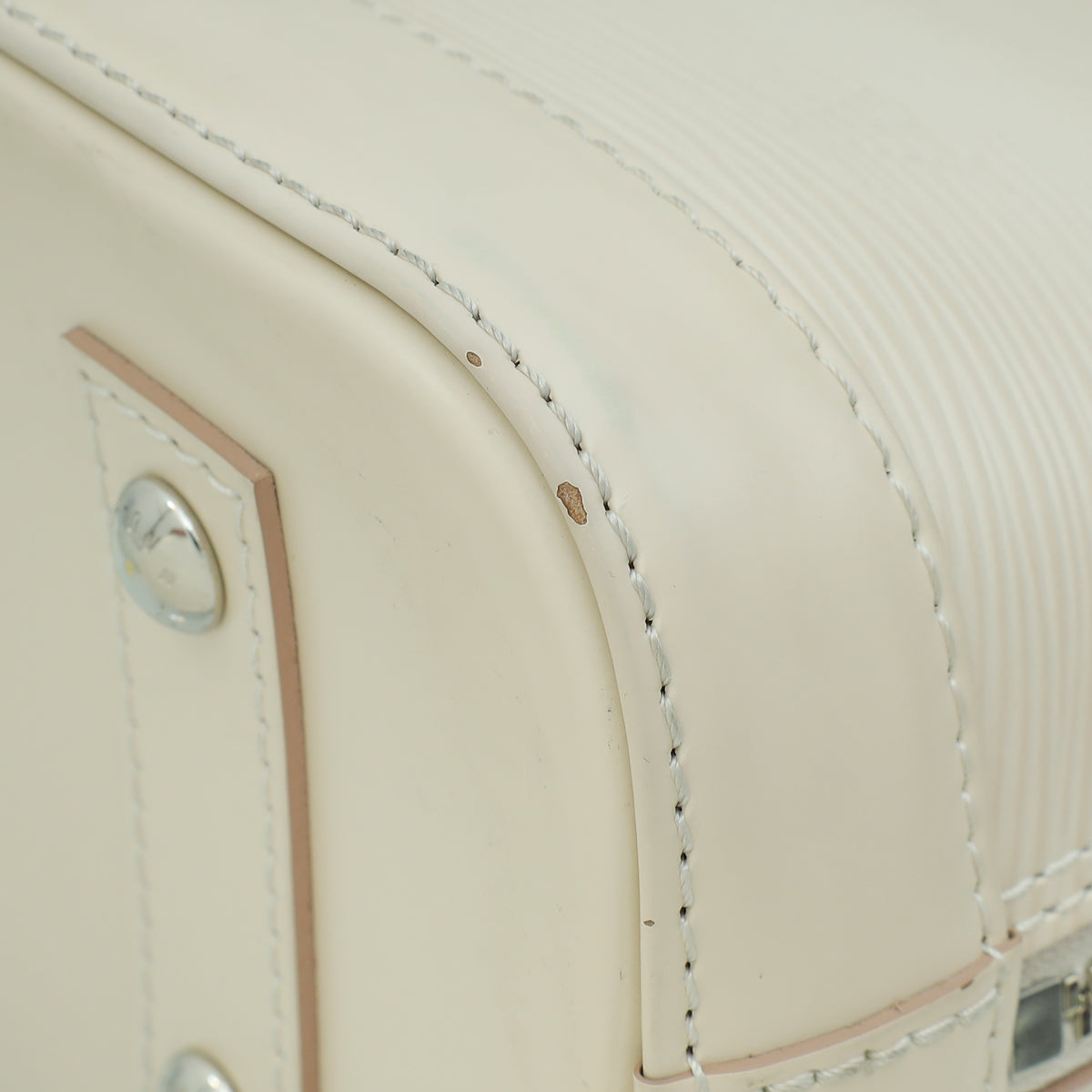 Louis Vuitton Quartz White Sporty Alma BB Bag