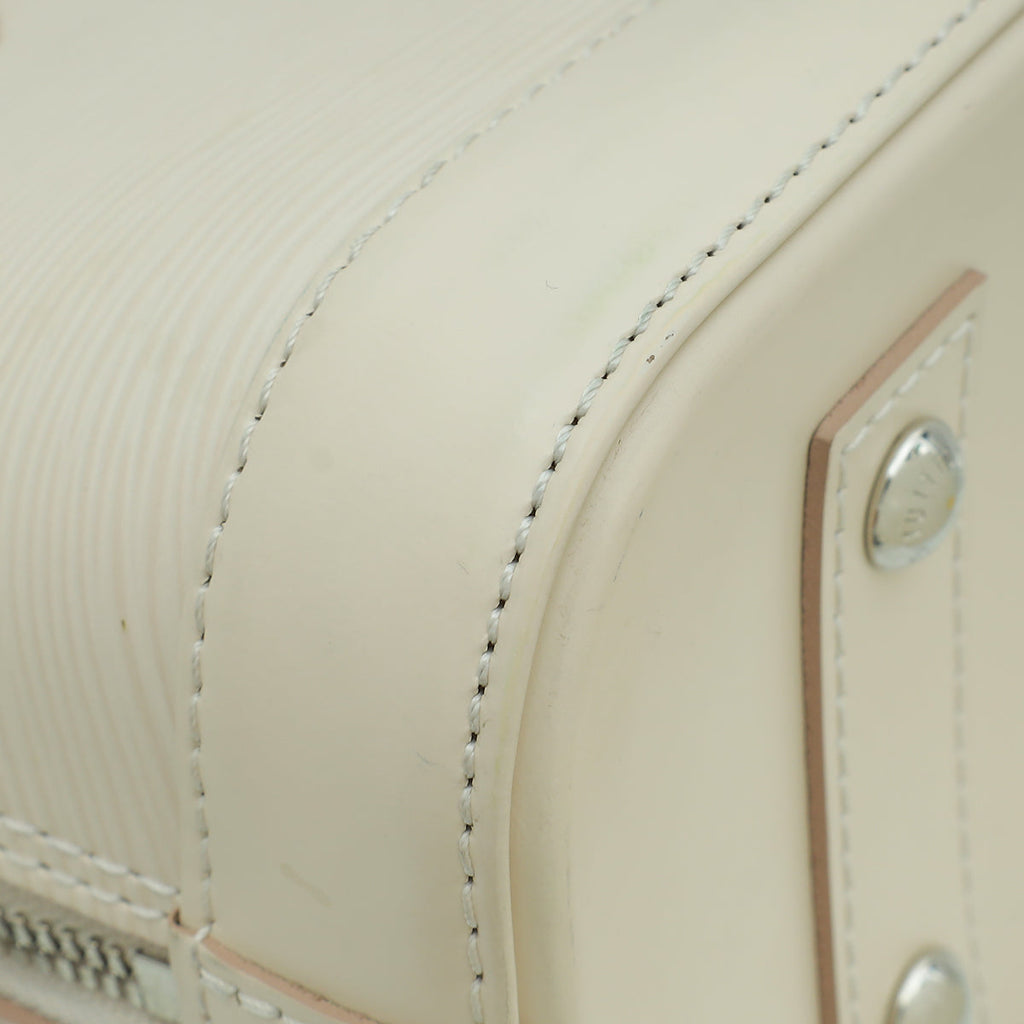 Louis Vuitton Quartz White Sporty Alma BB Bag