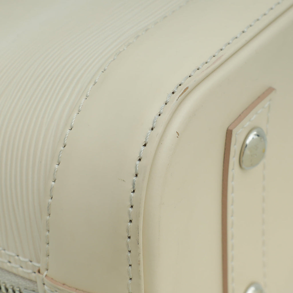 Louis Vuitton Quartz White Sporty Alma BB Bag