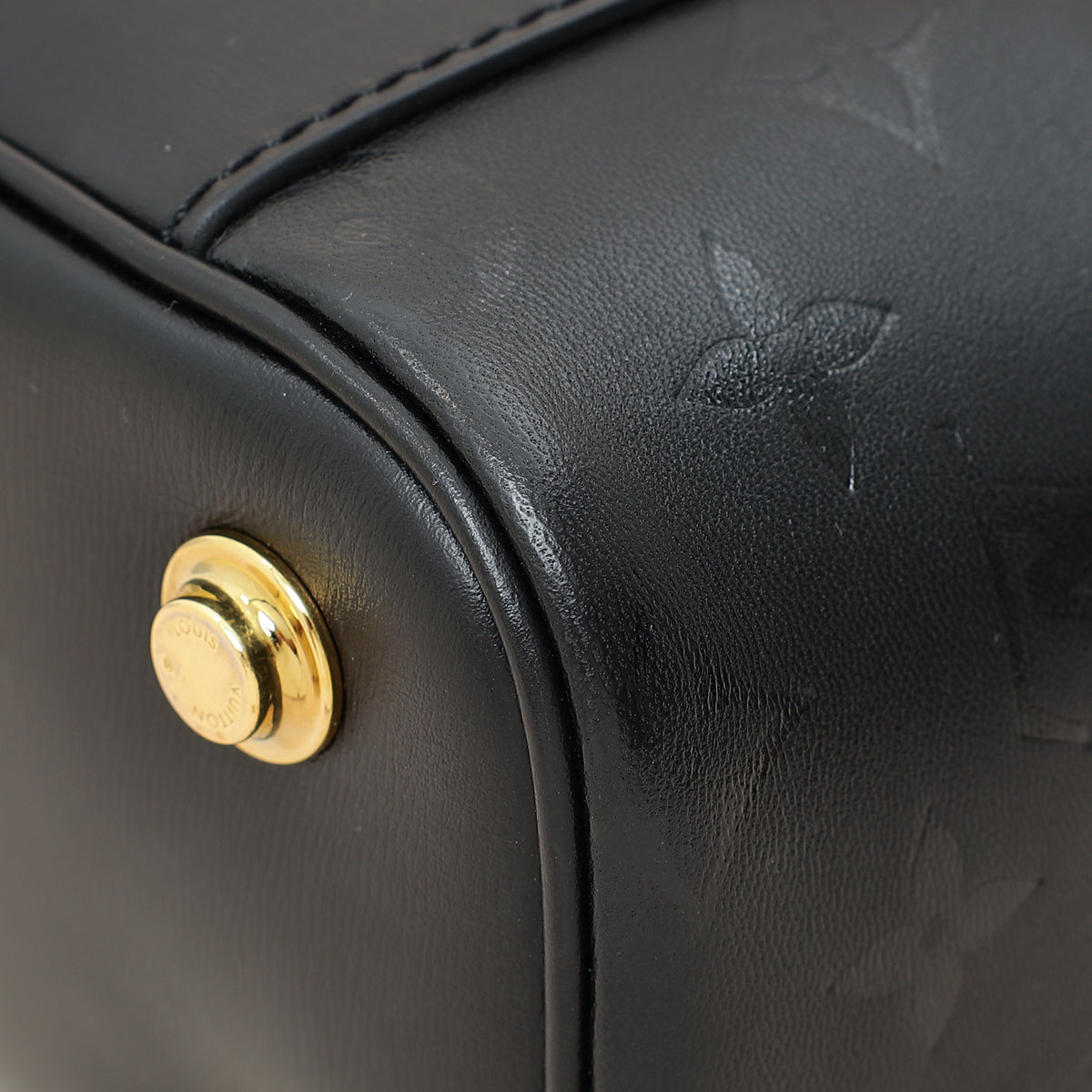 Louis Vuitton Black Monogram Ink Embossed Vanity PM Bag