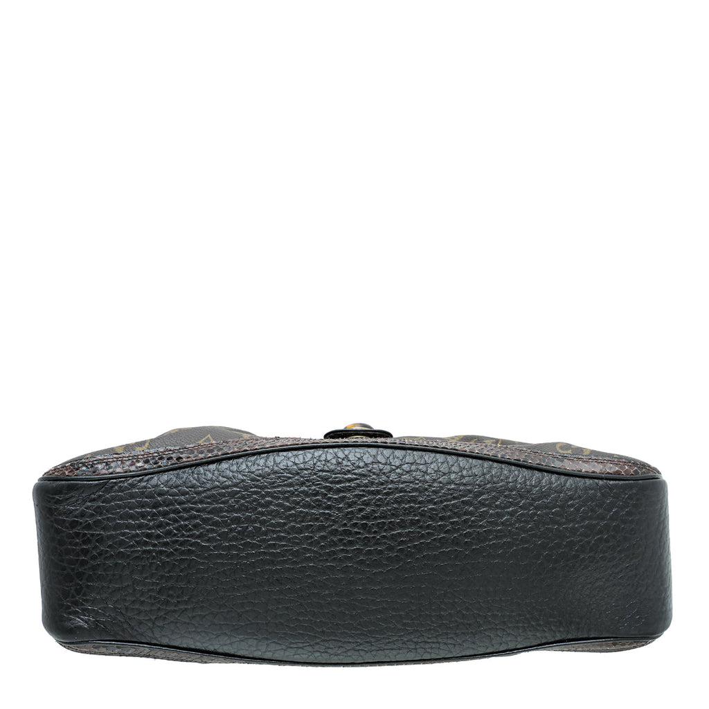 Louis Vuitton Bicolor Monogram Ostrich Lizard Oskar Waltz Bag