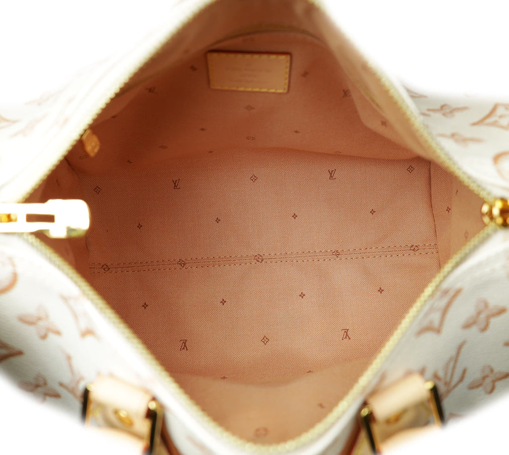 Louis Vuitton Monogram Beige Clair Speedy 25 Bandouliere Bag