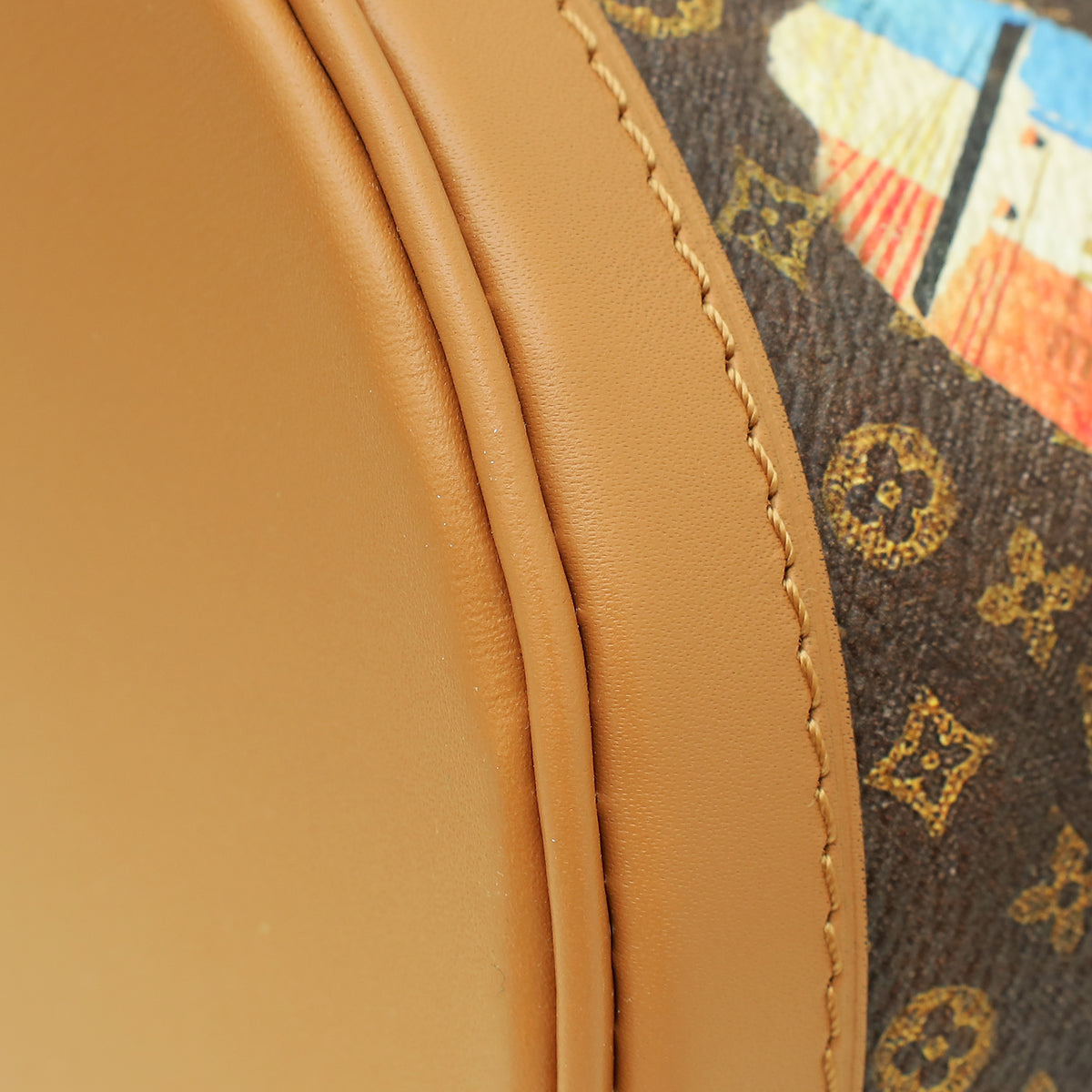 Louis Vuitton Monogram Tan Time Trunk Duffle Bag