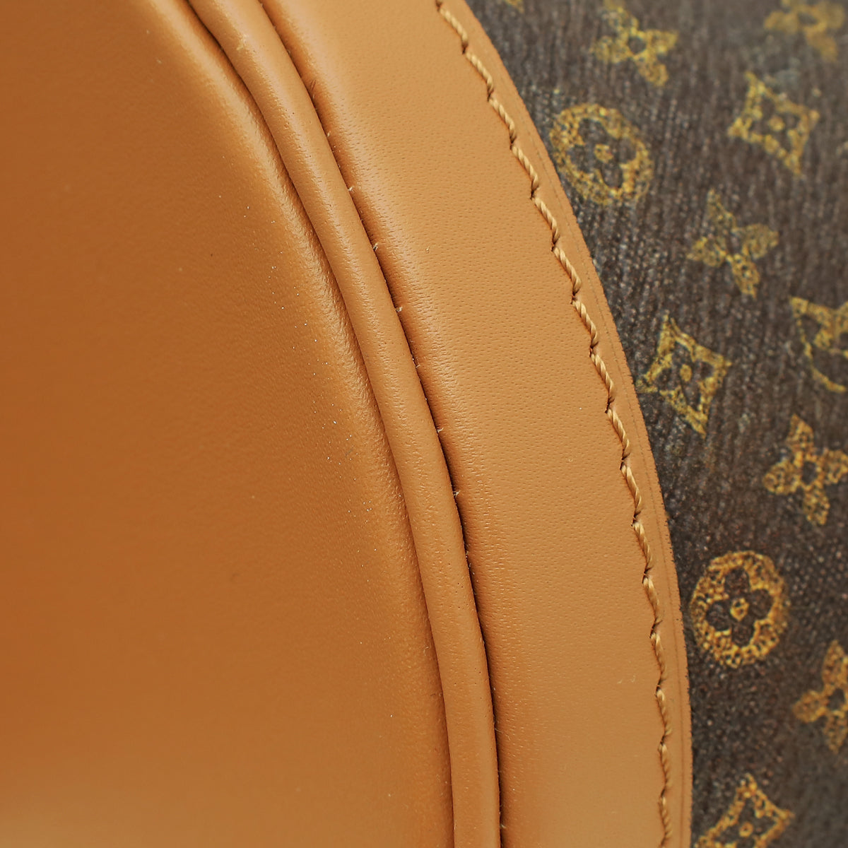 Louis Vuitton Monogram Tan Time Trunk Duffle Bag