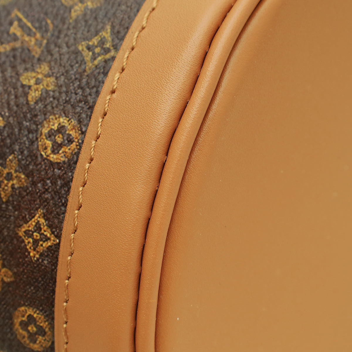 Louis Vuitton Monogram Tan Time Trunk Duffle Bag