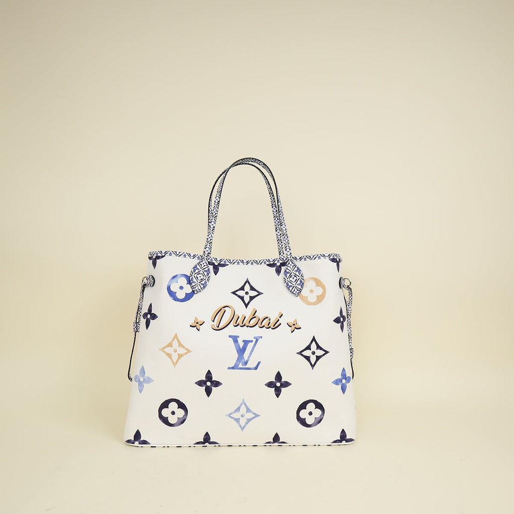 Louis Vuitton Blue Multicolor L.E Aqua Monogram Canvas By The Pool Dubai Neverfull GM Bag