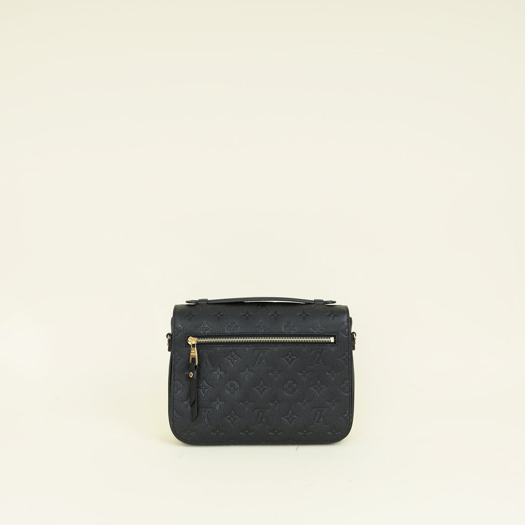 Louis Vuitton Black Monogram Empreinte Pochette Metis Bag