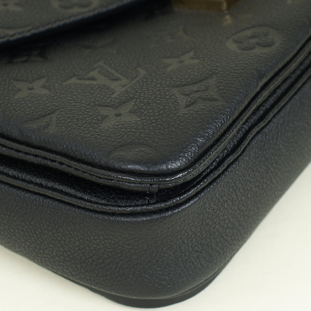 Louis Vuitton Black Monogram Empreinte Pochette Metis Bag