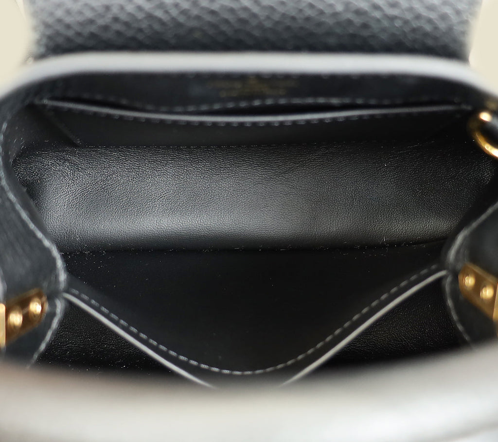 Louis Vuitton Black Mini Capucines Bag