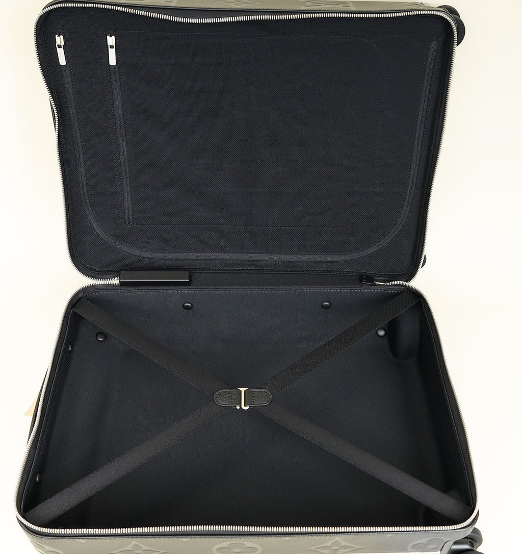 Louis Vuitton Black Monogram Empreinte Horizon 55 Carry-On Suitcase