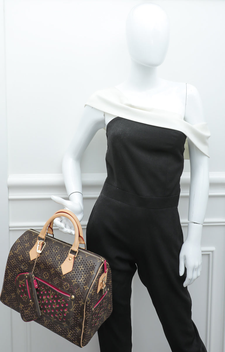 Louis Vuitton Bicolor Perforated Speedy 30 Bag